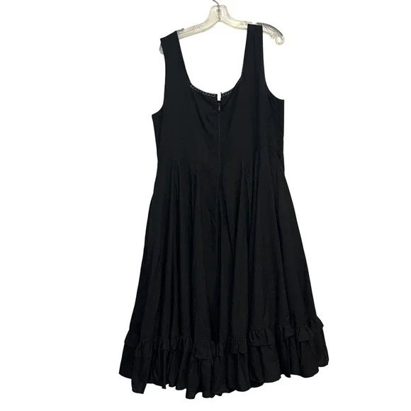 JessaKae Black Daze Midi Dress with Ruffled Hem - Picture 3 of 8